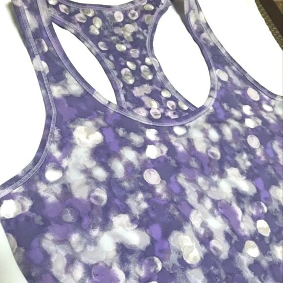 💜♡VIDEO-FREE WITH PURCHASE over $40 Pretty Purple Dot Athleta Tank - So soft!!! - Picture 5 of 11